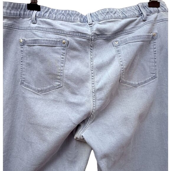 J.JILL Capri Jeans Plus Size 22 Light Wash Blue Stretch Denim Womens Crop Pants - Picture 4 of 10